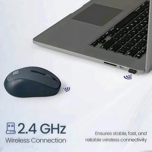 Portronics Toad 34 Wireless Mouse 2.4GHz USB Receiver Adjustable DPI Ergonomic Grey