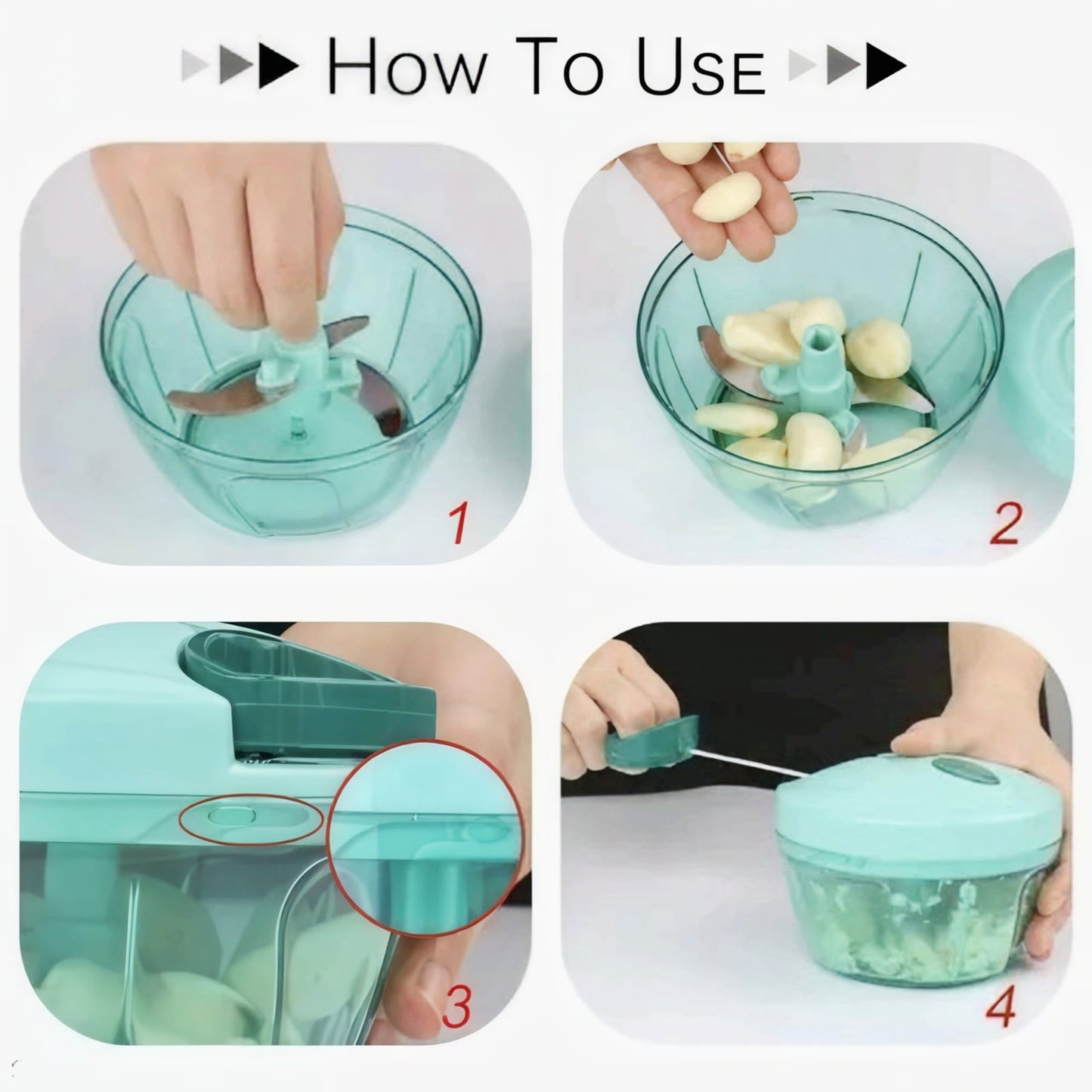Mini Pull Chopper – Fast Vegetable Cutter