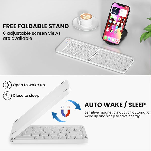 Portable Wireless Multi-Device Foldable Keyboard
