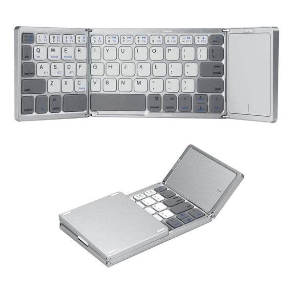 Tri Fold Foldable Bluetooth Keyboard with Touchpad