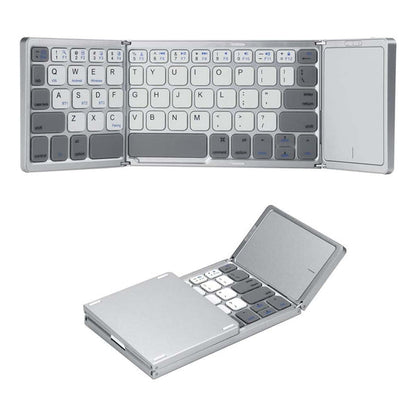 Tri Fold Foldable Bluetooth Keyboard with Touchpad