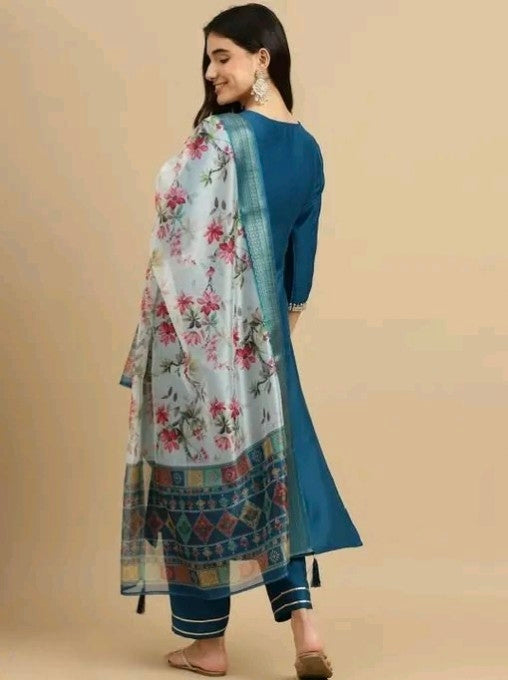 Women Rayon Kurti Set with Dupatta | Stylish A-Line Kurta for Daily & Festive Wear