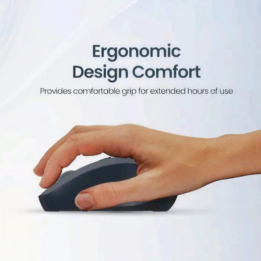 Portronics Toad 34 Wireless Mouse 2.4GHz USB Receiver Adjustable DPI Ergonomic Grey