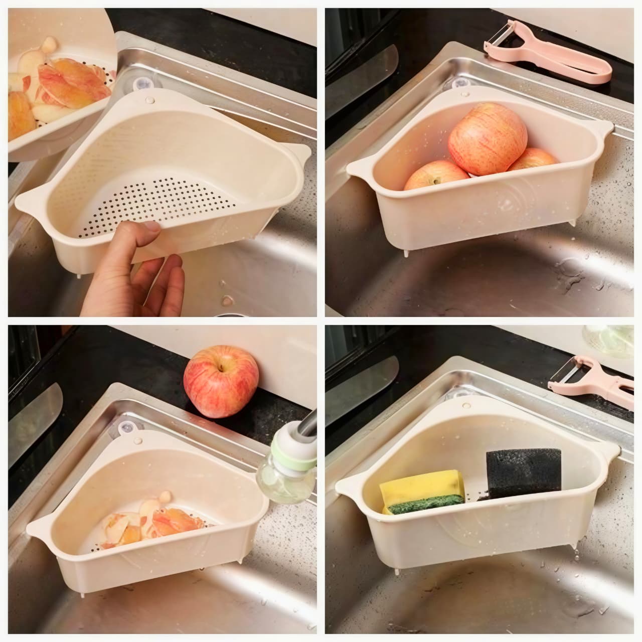 Kitchen Sink Drain Basket | Triangle Filter Strainer | Waste Catcher